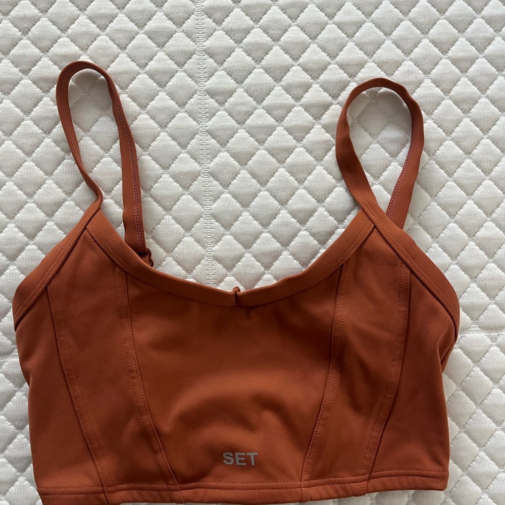 Women's Rust Sports Bra and Leggings Set